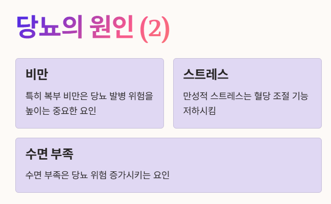 당뇨 원인 2