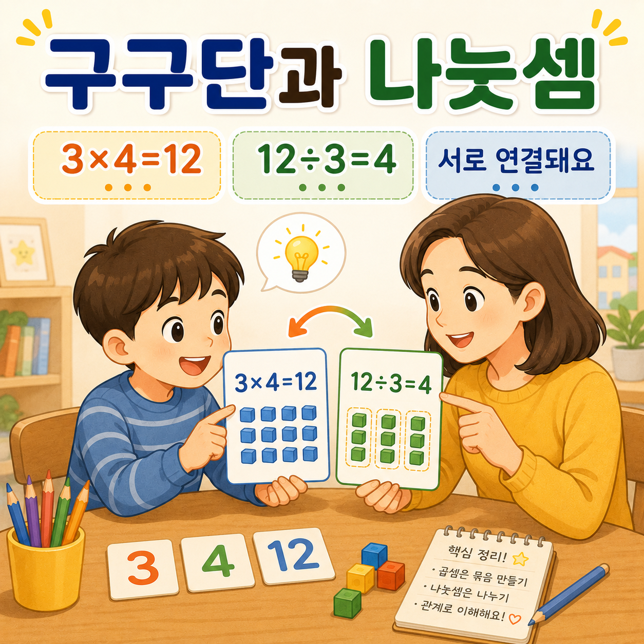 구구단을 알면 나눗셈이 덜 낯설어요
