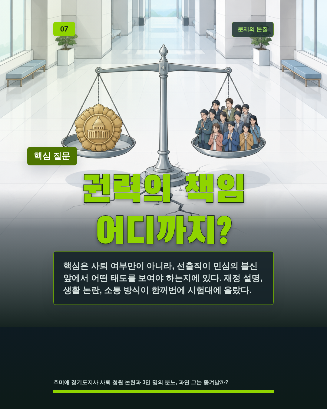 권력의 책임 어디까지?