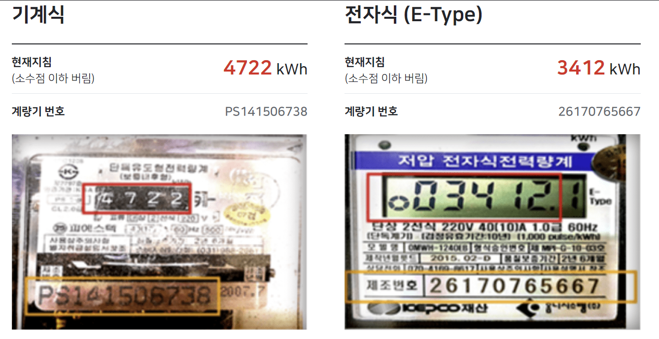 한전 계량기 확인방법