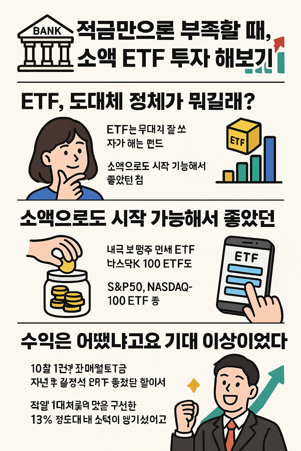 적금만으론 부족할 때, 소액 ETF 투자 해보기