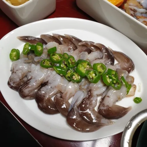 새조개회를-접시에-담은모습