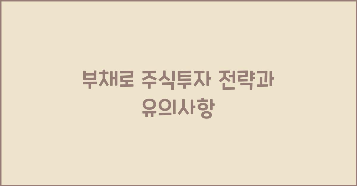 부채로 주식투자