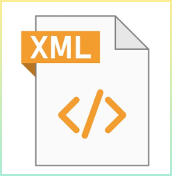 웹용 XML 파일 아이콘의 최신 플랫 디자인