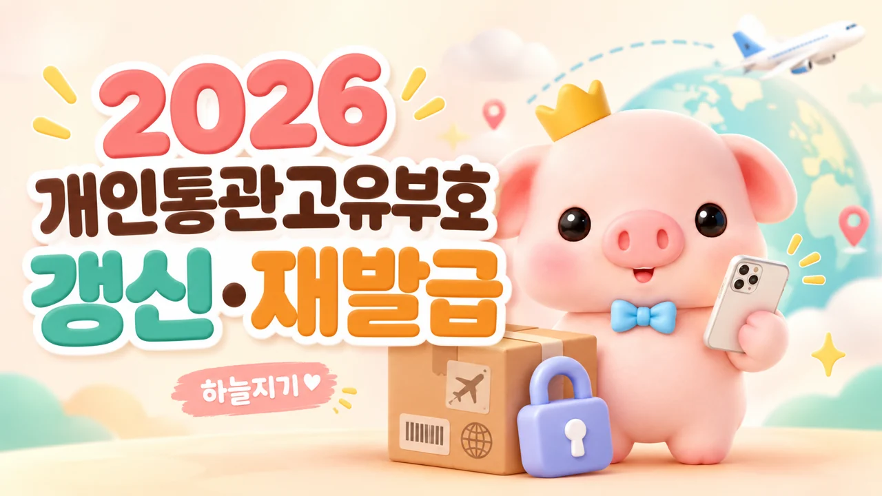 소소피그가 안내하는 2026 개인통관고유부호 갱신·재발급과 개인정보 보호
