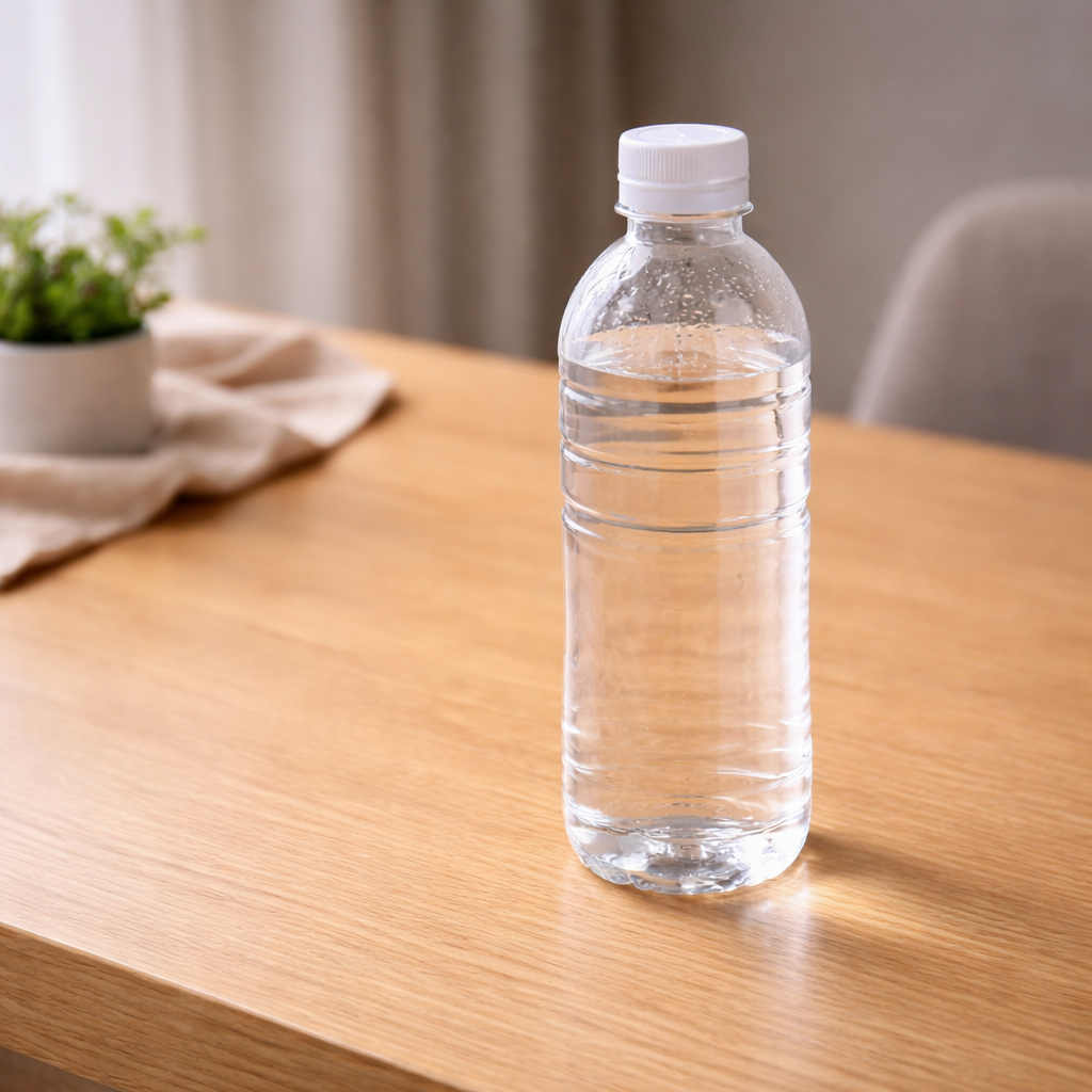 잠들기 위해 술을 마시는 습관을 줄이고 물이나 차로 대체하는 것을 상징한 이미지