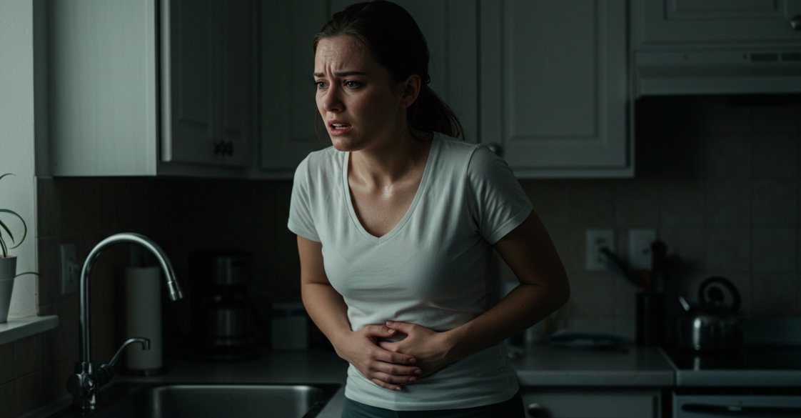 과민성대장증후군을 앓고 있는 여자-사진