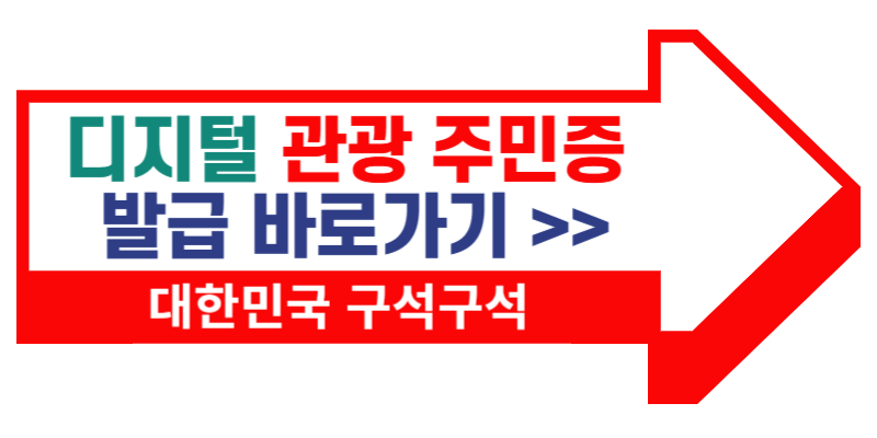디지털 관광 주민증 발급