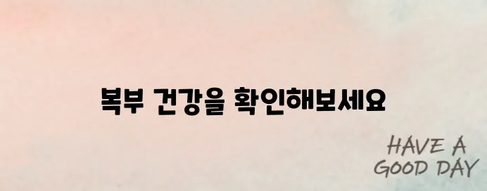 복부 초음파로 알 수 있는 것