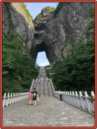 장가계-천문동굴-계단