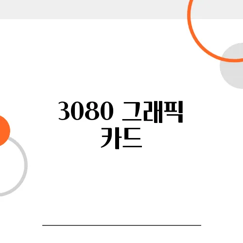 3080 그래픽 카드