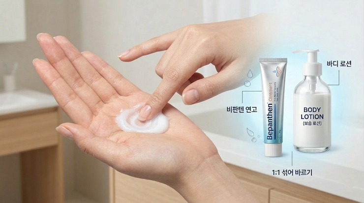 비판텐 꿀조합 섞어바르기