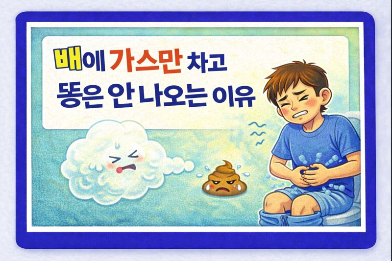 배에 가스만 차고 똥은 안 나오는 이유