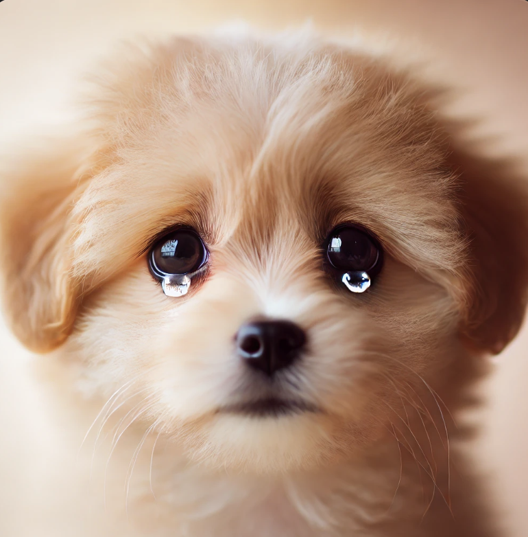 강아지 눈물자국