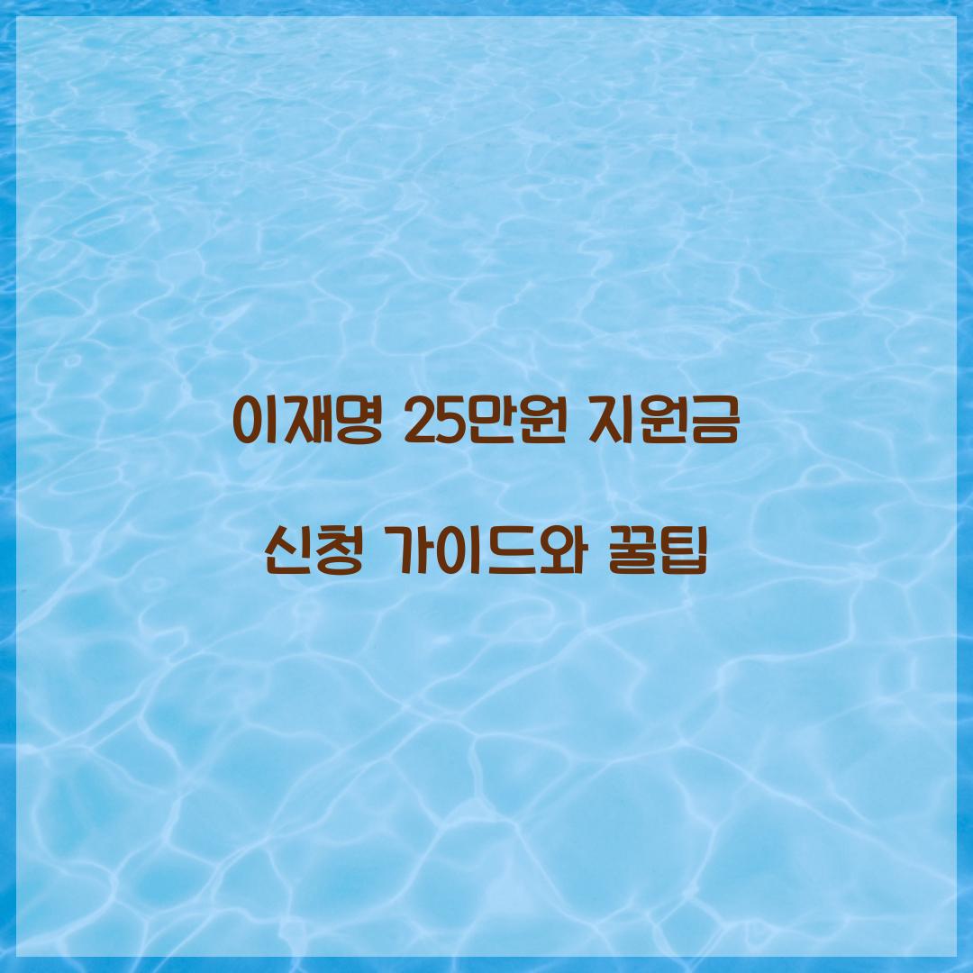 이재명 25만원 지원금