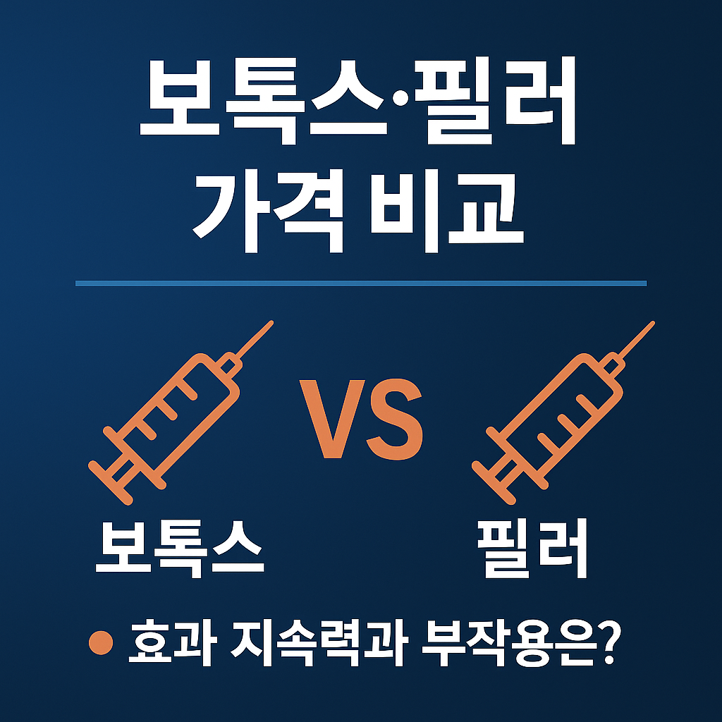 보톡스와 필러의 정확한 가격 비교, 평균 시세부터 효과 지속 기간, 부작용까지. 건강보험심사평가원 자료 기반으로 안전하고 신뢰할 수 있는 피부과 시술 정보를 제공합니다.