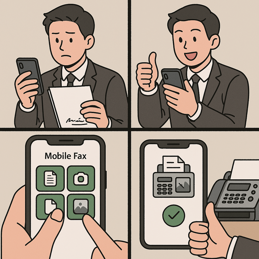 모바일팩스 보내는법