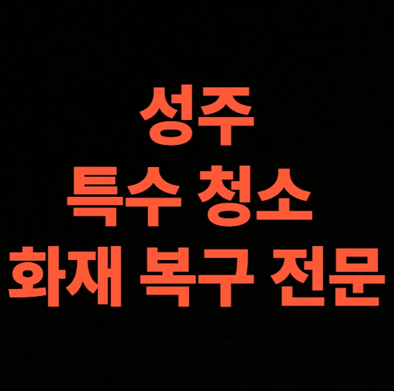 성주 화재청소 전문