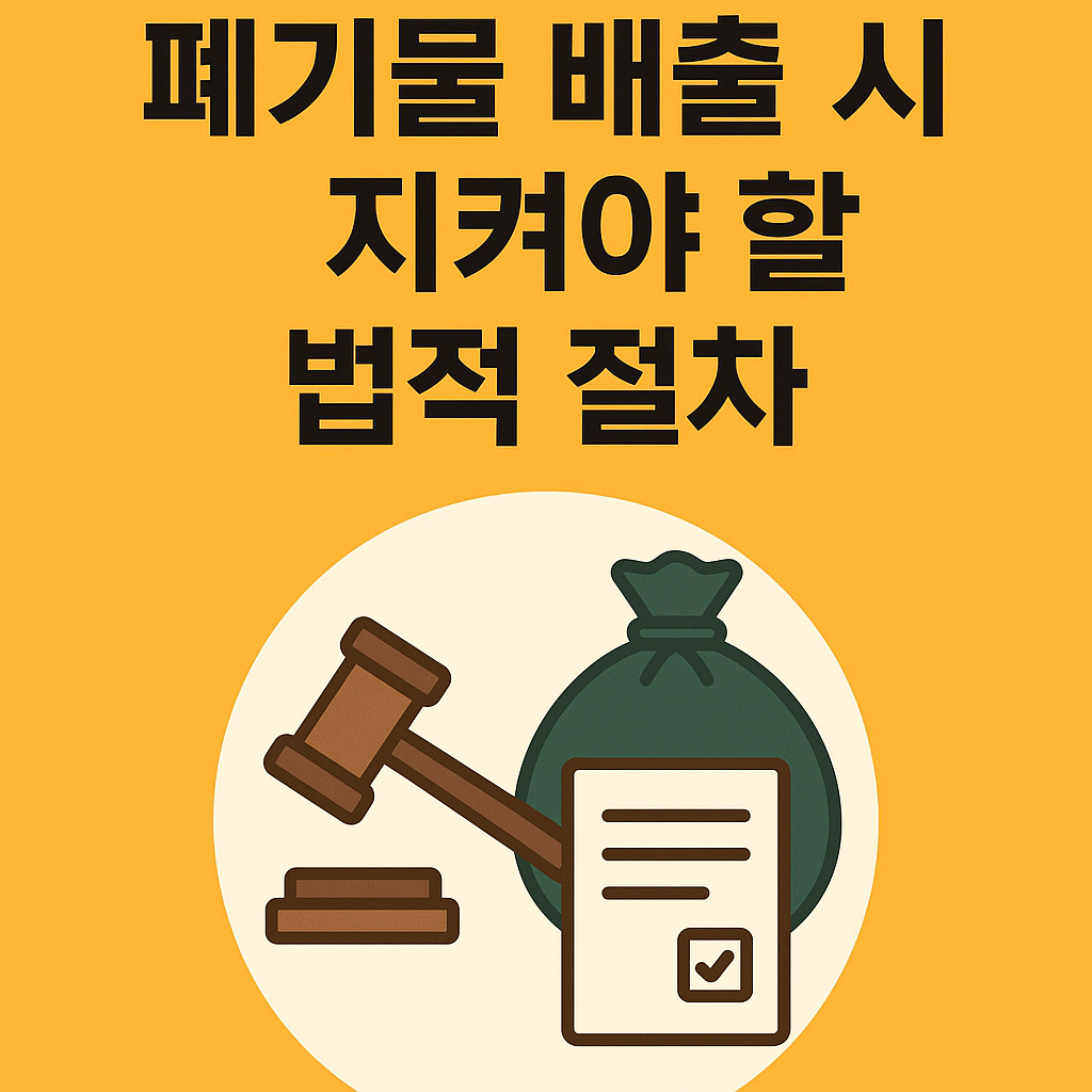 폐기물 배출 시 지켜야 할 법적 절차