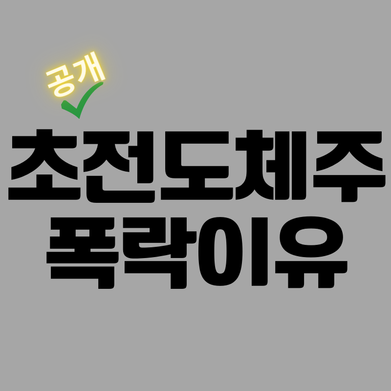 초전도체 관련주 폭락 이유
