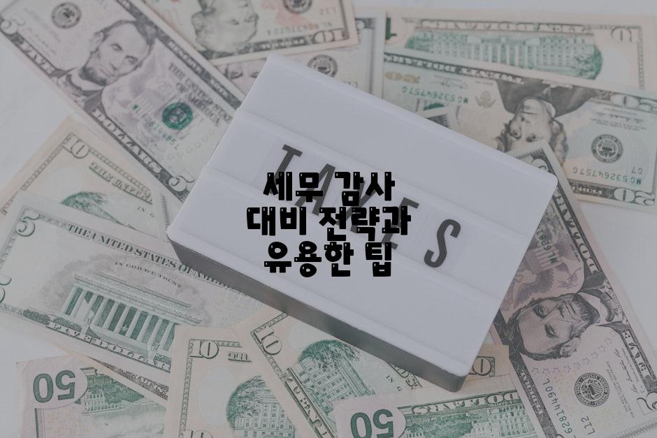 세무 감사 대비 전략과 유용한 팁