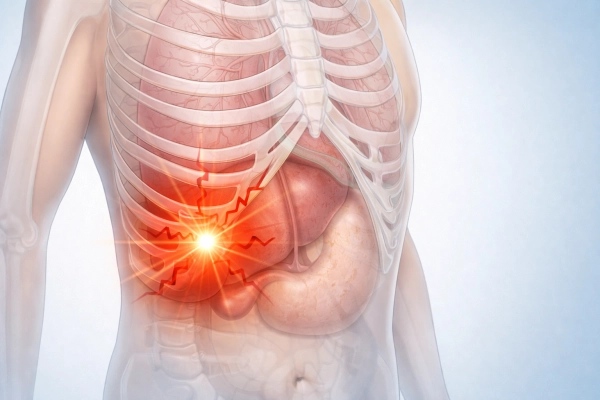 오른쪽 갈비뼈 아래 통증