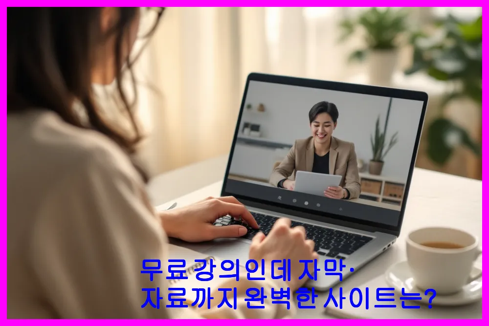 무료 강의인데 자막·자료까지 완벽한 사이트는?
