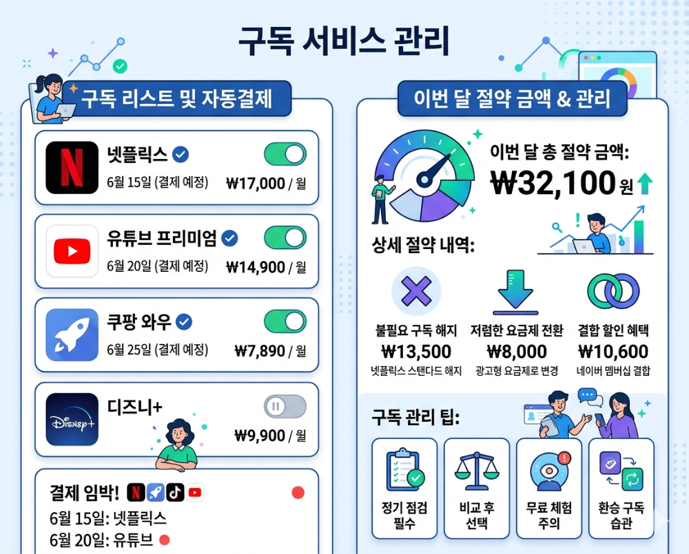 alt="OTT 구독 관리 및 절약 방법 이미지"