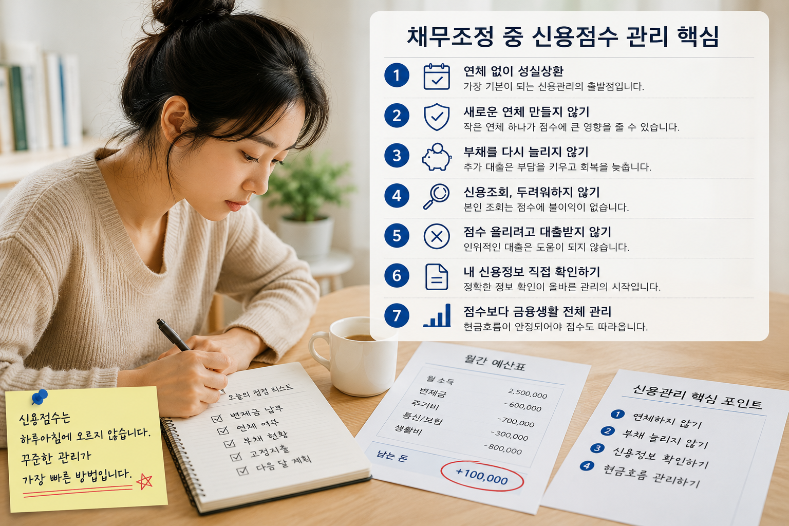 차분한 신용관리 계획 세우기