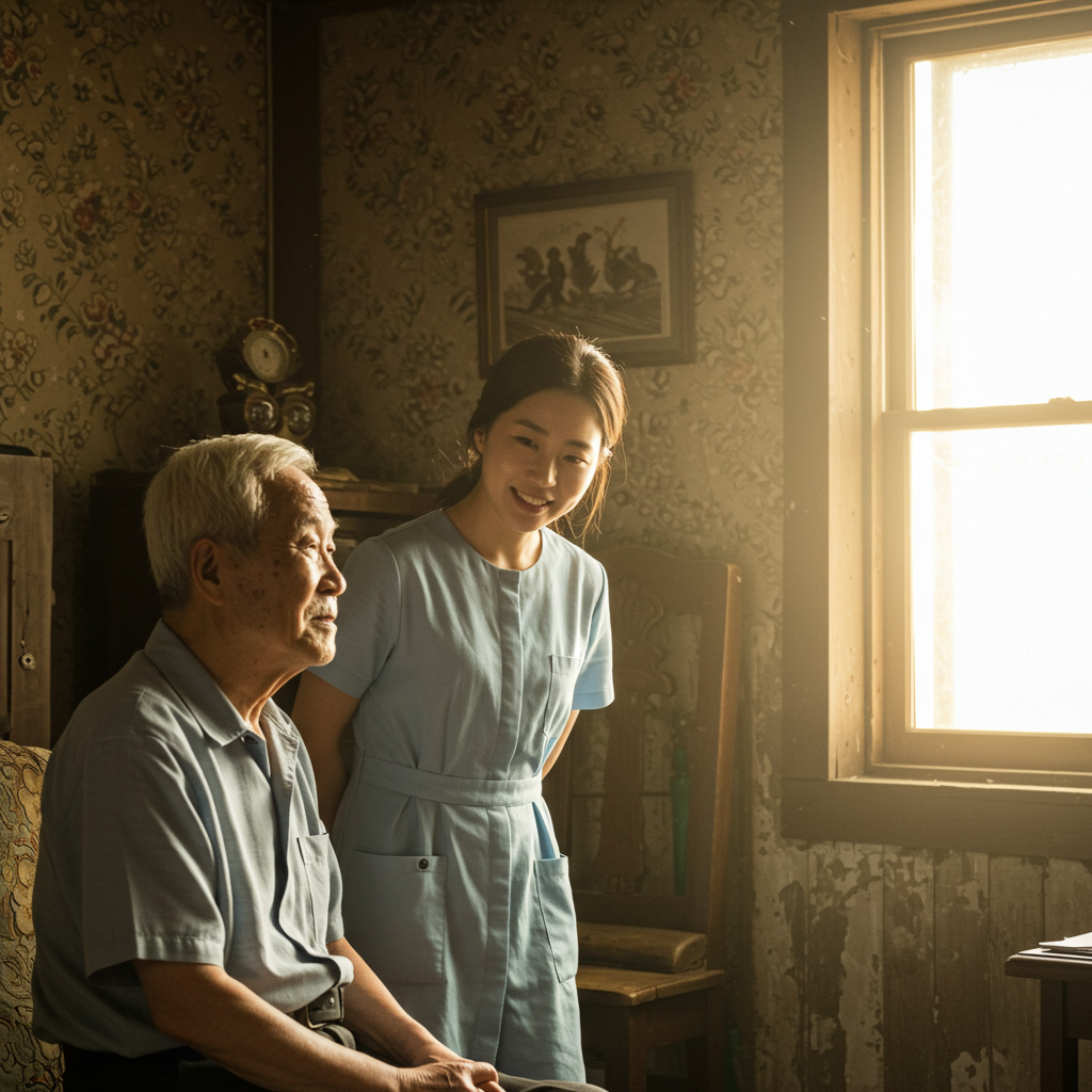 생활지원사 노인과 대화