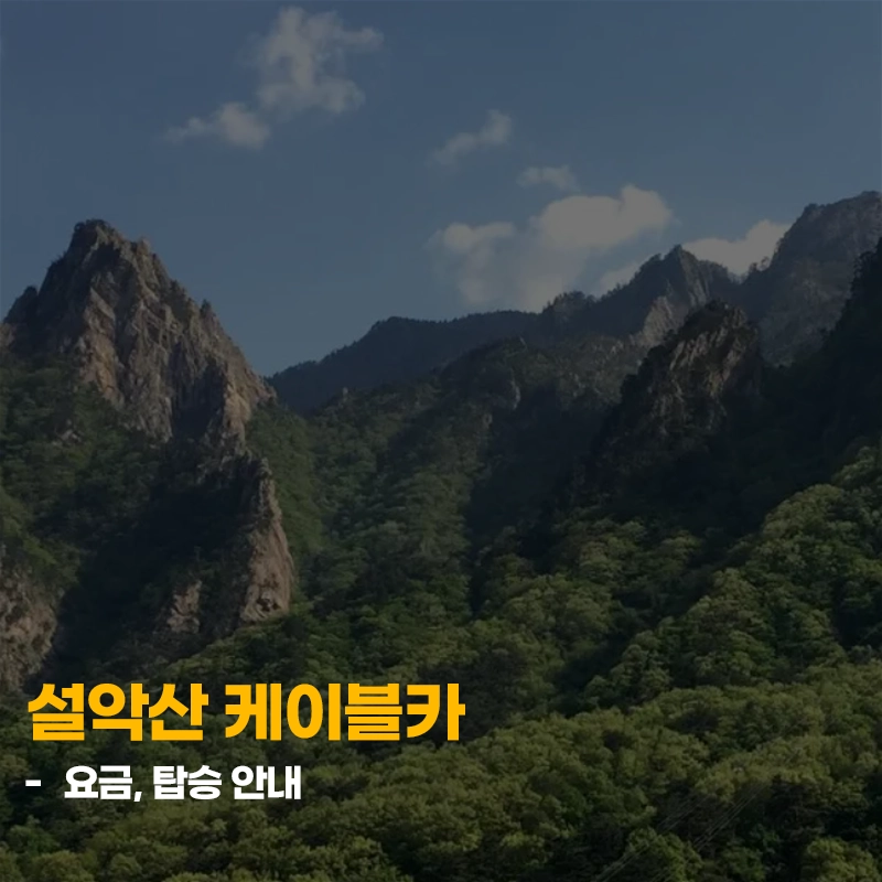 설악산-케이블카-요금-가격-탑승-안내