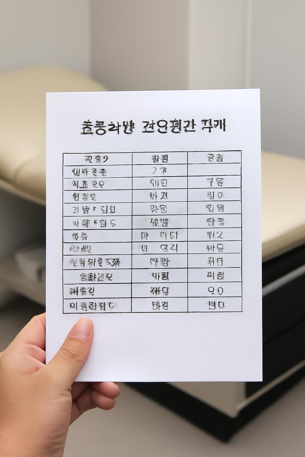 초등학생 건강검진 결과지