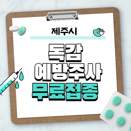 제주시 독감 예방주사 무료접종