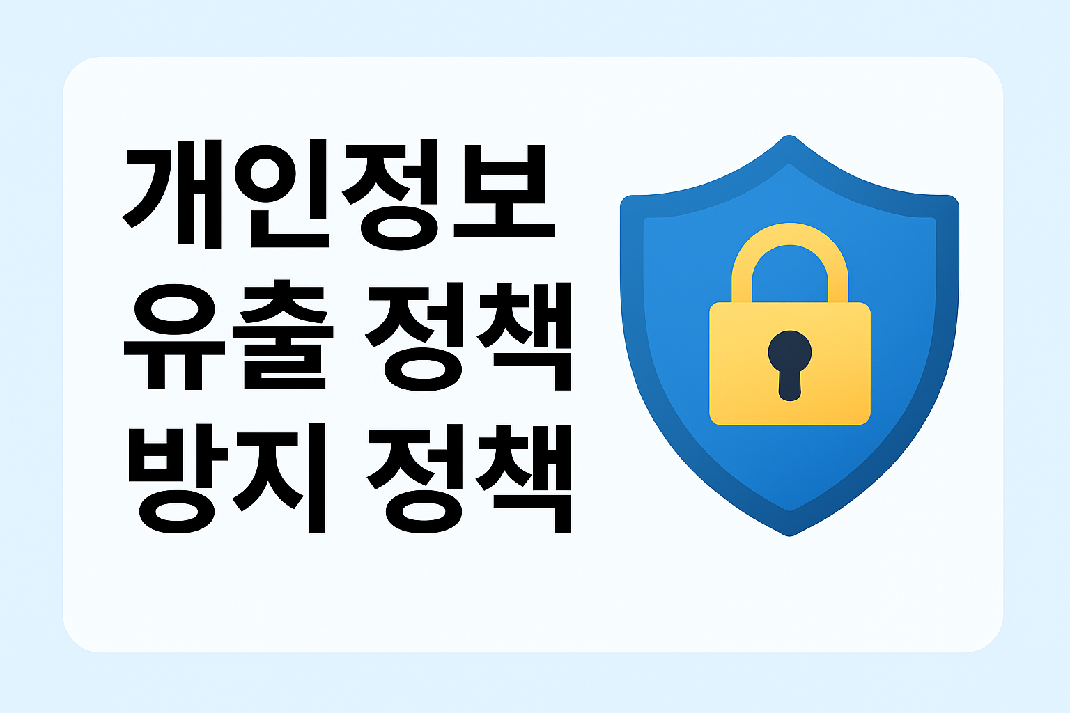 개인정보 유출정책 방지 정책