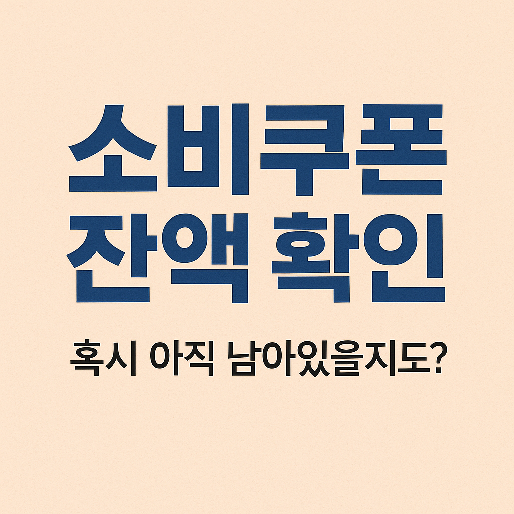 소비쿠폰 잔액 확인