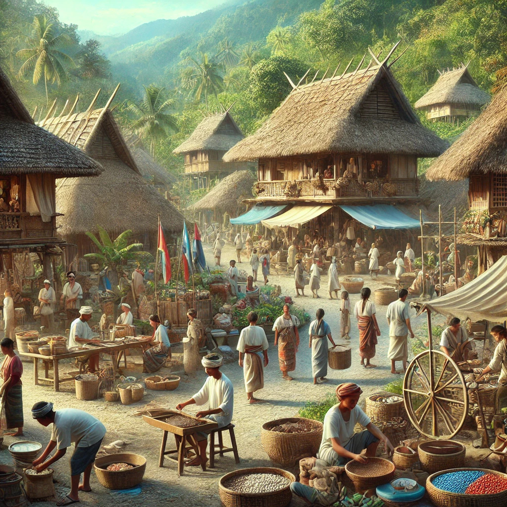 세부 북부의 전통 마을 풍경, 현지인들과 함께하는 문화 체험, 전통 시장에서 쇼핑하는 모습