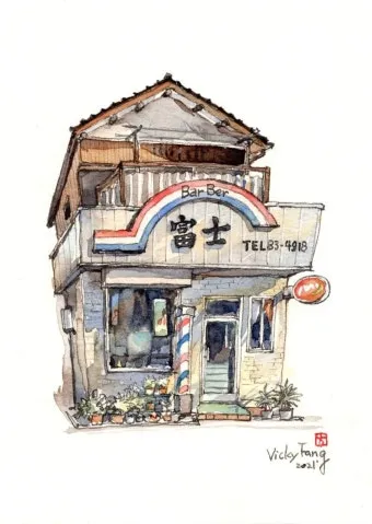 아크릴물감으로 어반스케치 그리기 파주 프로방스 카페로즈에서_21