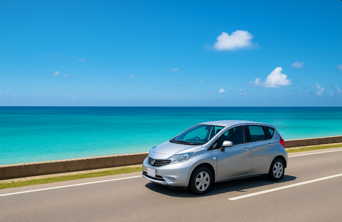 해안도로 달리는 렌터카