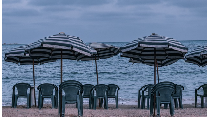 여름철 해변 모습