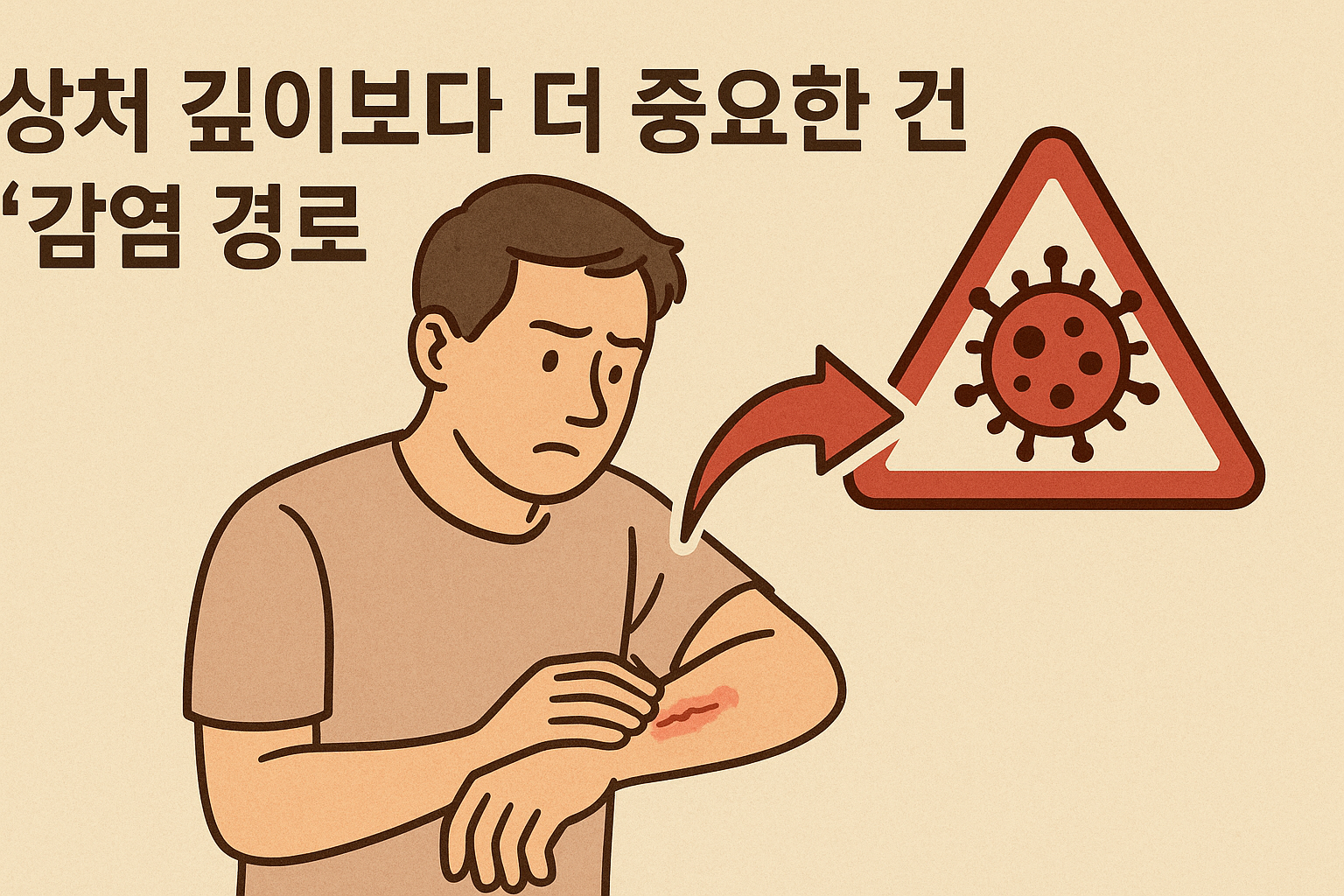 상처 깊이보다 더 중요한 건 감염 경로