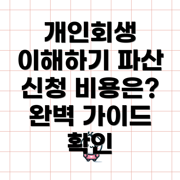 개인회생과 파산 신청 비용