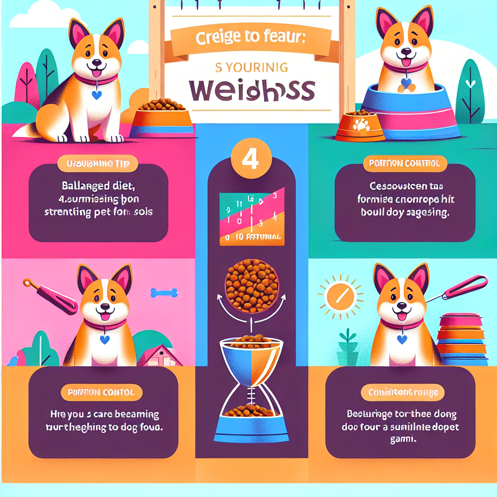 개 체중 감량을 돕는 방법: 효과적인 4가지 팁