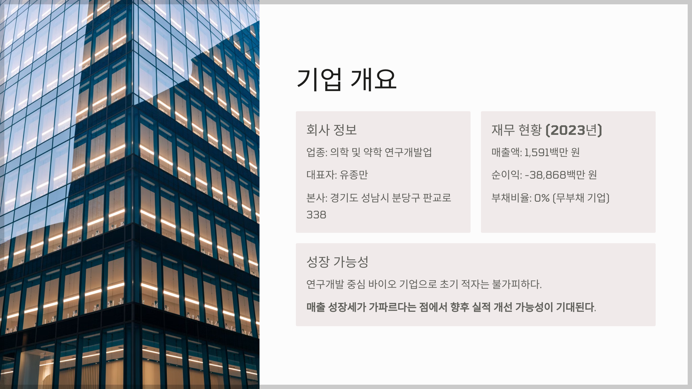 기업 개요