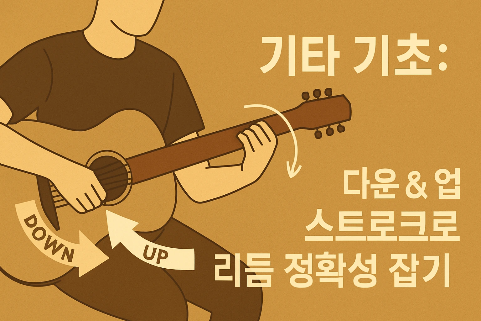 통기타 기초 핑거 스트록의 중요성을 설명