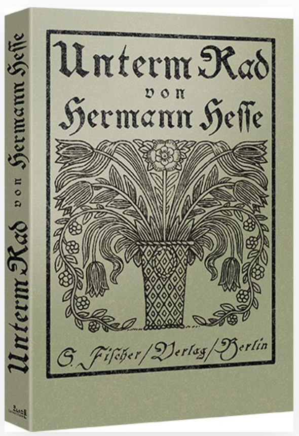 수레바퀴 아래서 오리지널 초판본 표지 디자인