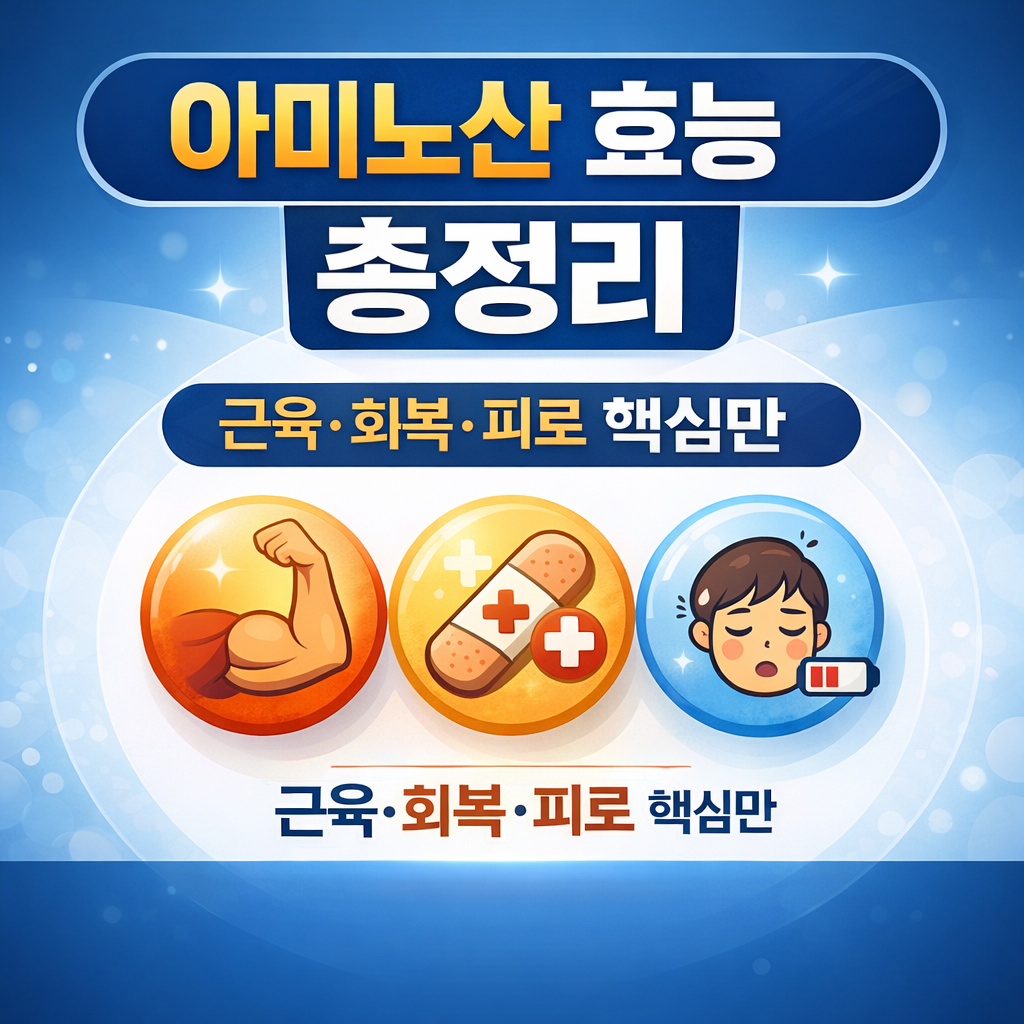 아미노산의 효능 총정리 근육 회복 피로까지 핵심만