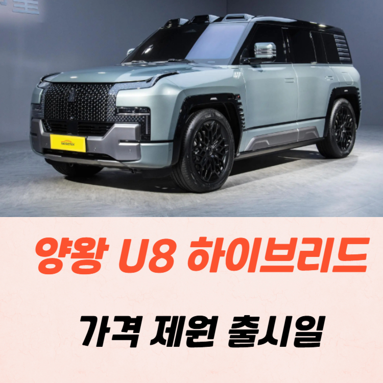 양왕 U8 하이브리드 가격 제원 출시일 2025
