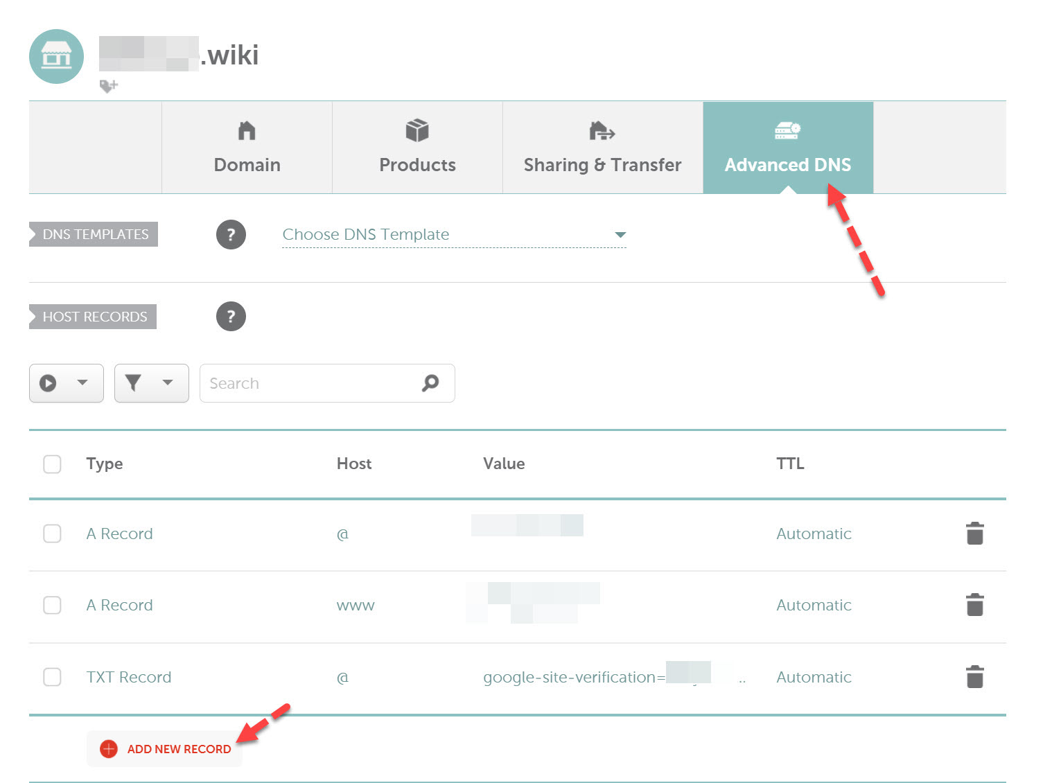 DNS 레코드 추가하기