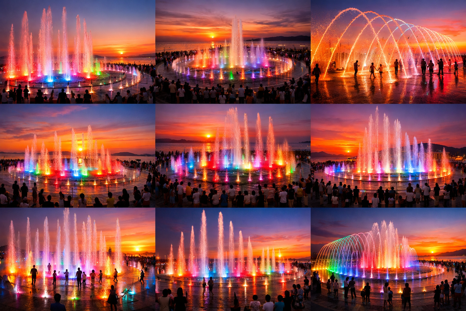 다대포 낙조분수 야간명소, 분수공연, 여행