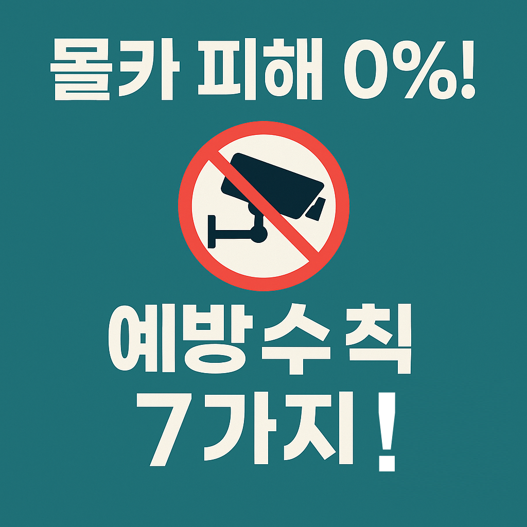 "몰카 피해 0%" 2025 누구나 실천 가능한 7단계 보안 루틴!